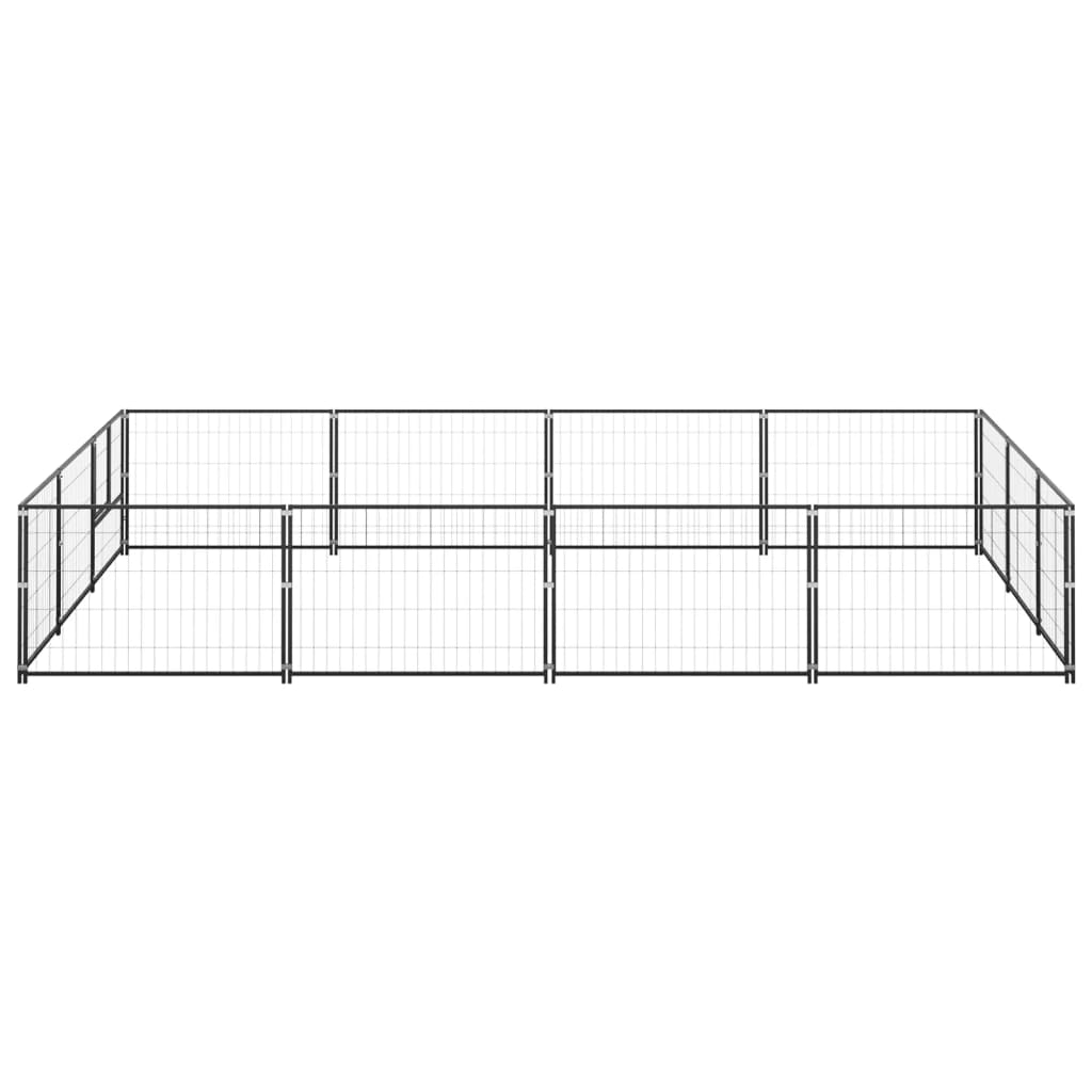 Gabbia per Cani Nera 12 m² in Acciaiocod mxl 120823