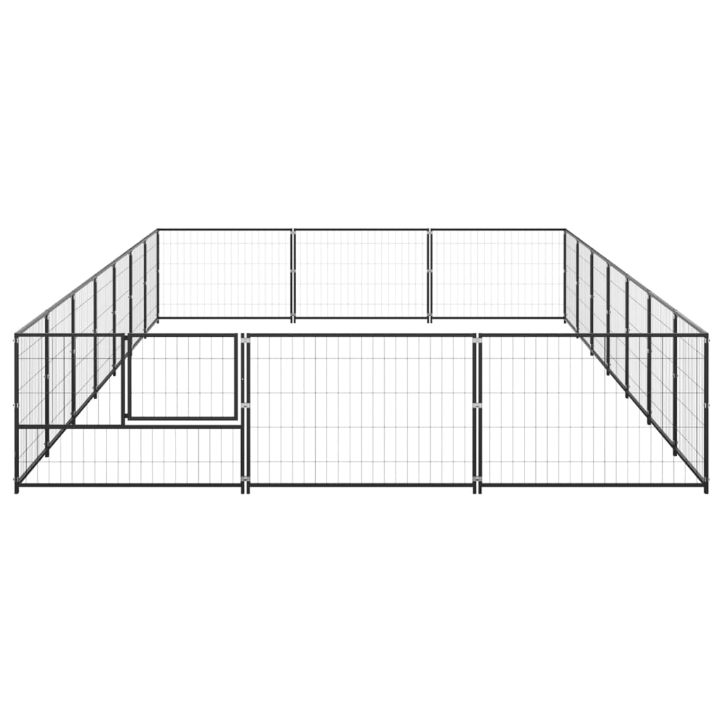 Gabbia per Cani Nera 21 m² in Acciaio cod mxl 47935