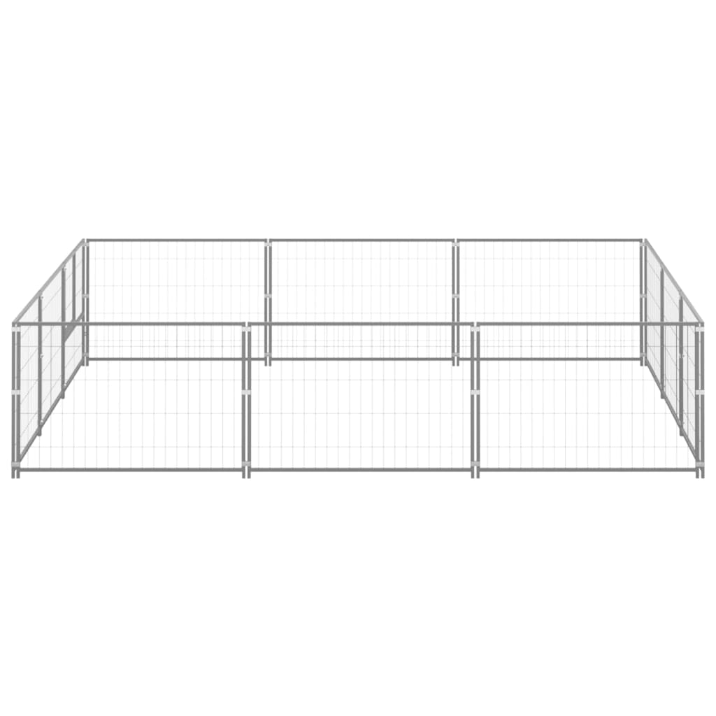 Gabbia per Cani Argento 9 m² in Acciaio cod mxl 46642