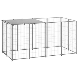 Gabbia per Cani Argento 2,42 m² in Acciaio   cod mxl 48555