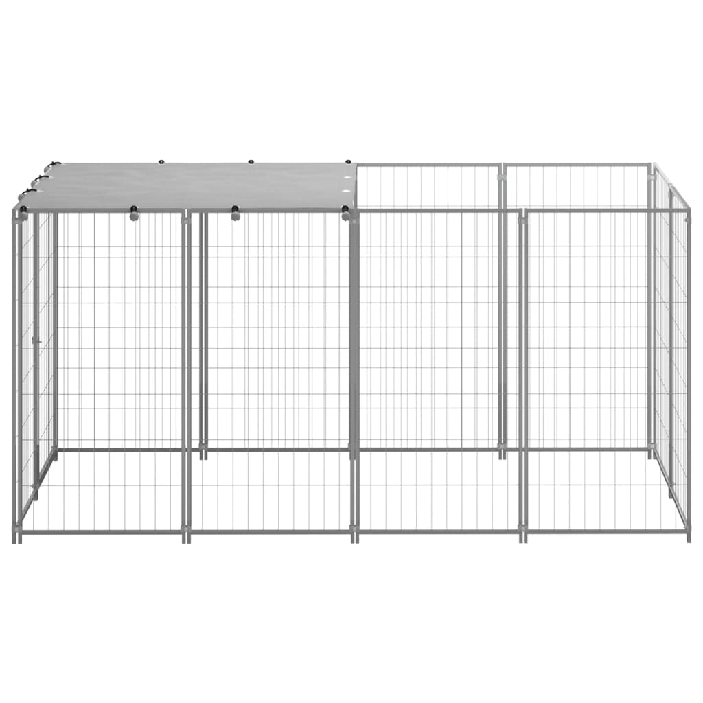 Gabbia per Cani Argento 2,42 m² in Acciaio   cod mxl 48555