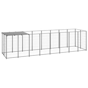 Gabbia per Cani Argento 4,84 m² in Acciaio   cod mxl 48589