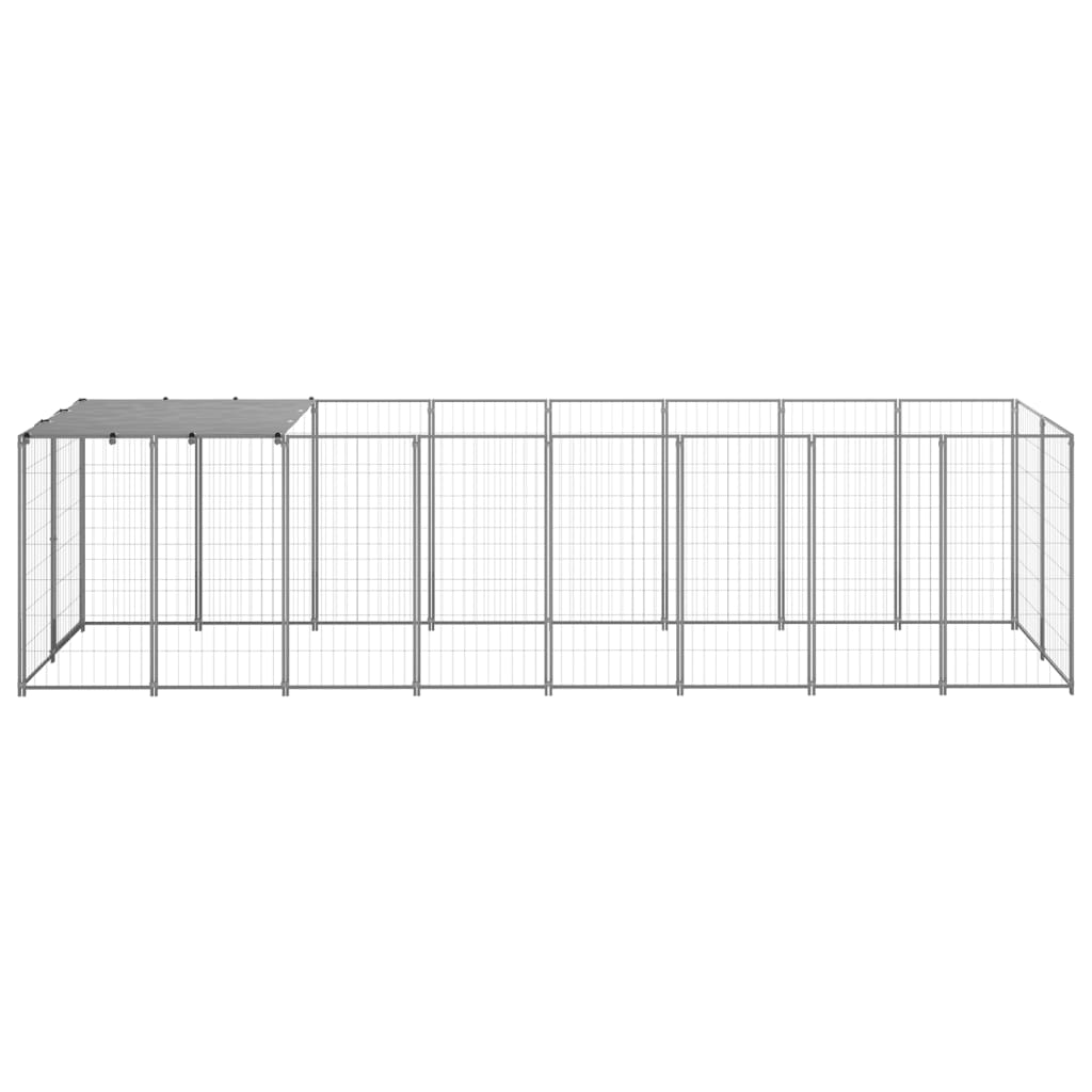 Gabbia per Cani Argento 4,84 m² in Acciaio   cod mxl 48589