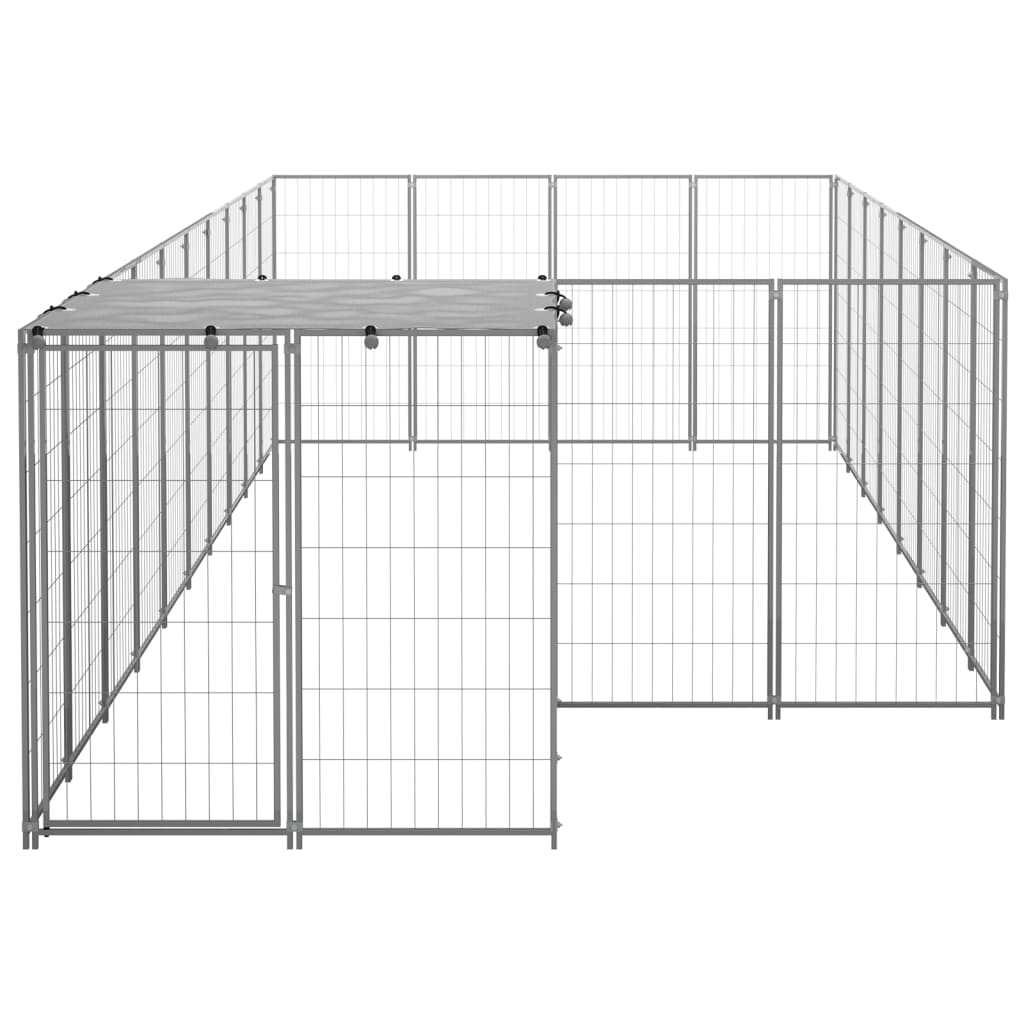 Gabbia per Cani Argento 10,89 m² in Acciaio   cod mxl 48609