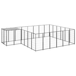 Gabbia per Cani Nera 12,1 m² in Acciaio   cod mxl 52715