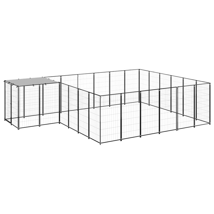 Gabbia per Cani Nera 12,1 m² in Acciaio   cod mxl 52715