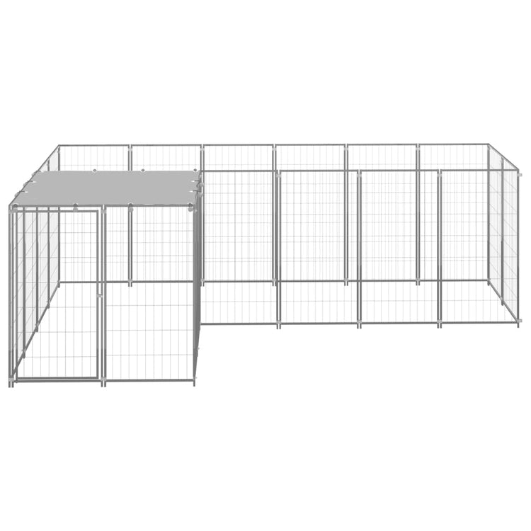 Gabbia per Cani Argento 4,84 m² in Acciaio   cod mxl 48556