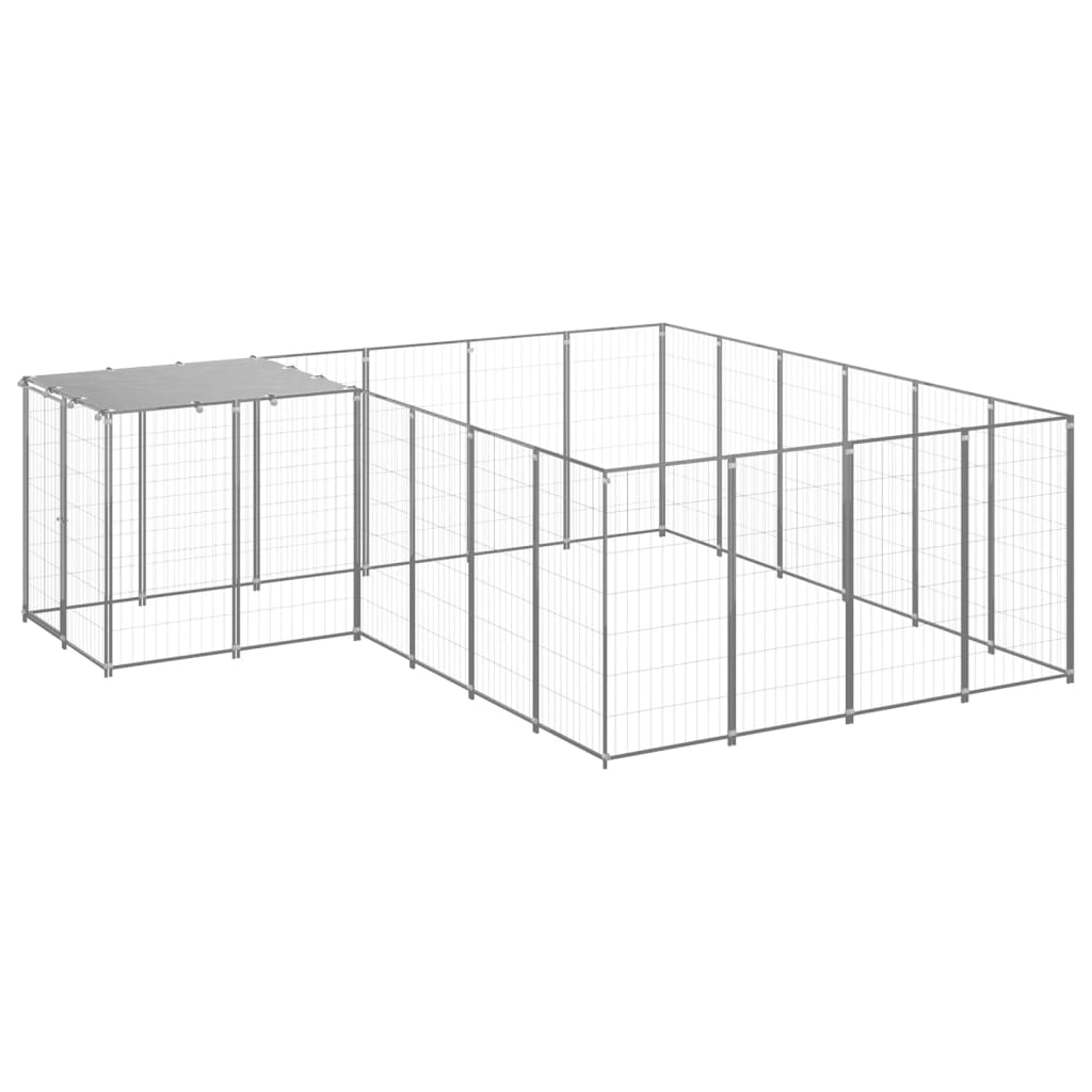 Gabbia per Cani Argento 8,47 m² in Acciaio   cod mxl 44097