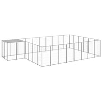 Gabbia per Cani Argento 15,73 m² in Acciaio   cod mxl 44098