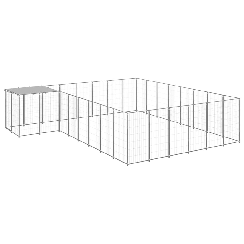 Gabbia per Cani Argento 15,73 m² in Acciaio   cod mxl 44103