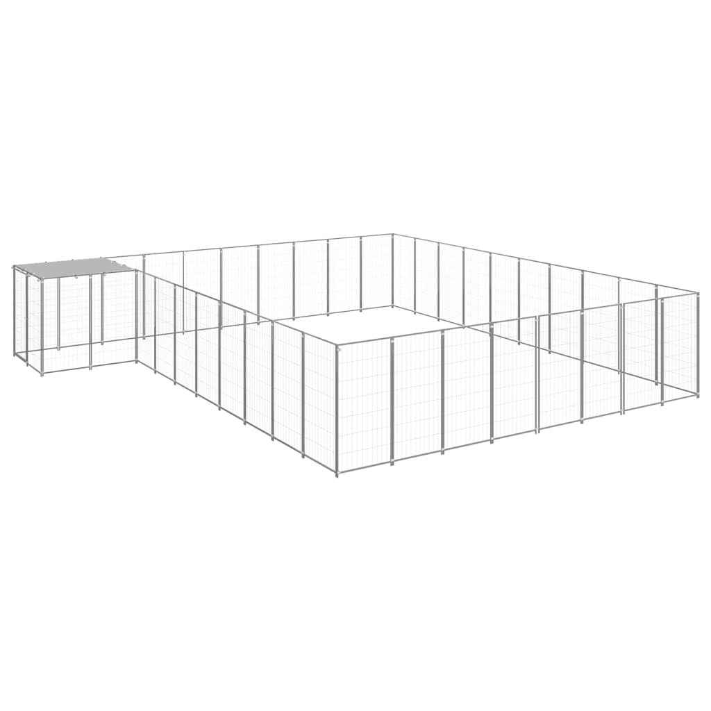 Gabbia per Cani Argento 25,41 m² in Acciaio   cod mxl 34118