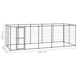 Gabbia per Cani da Esterno in Acciaio 12,1 m² cod mxl 60516