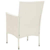 Sedie da Giardino con Cuscini 2 pz in Polyrattan Bianche 316683