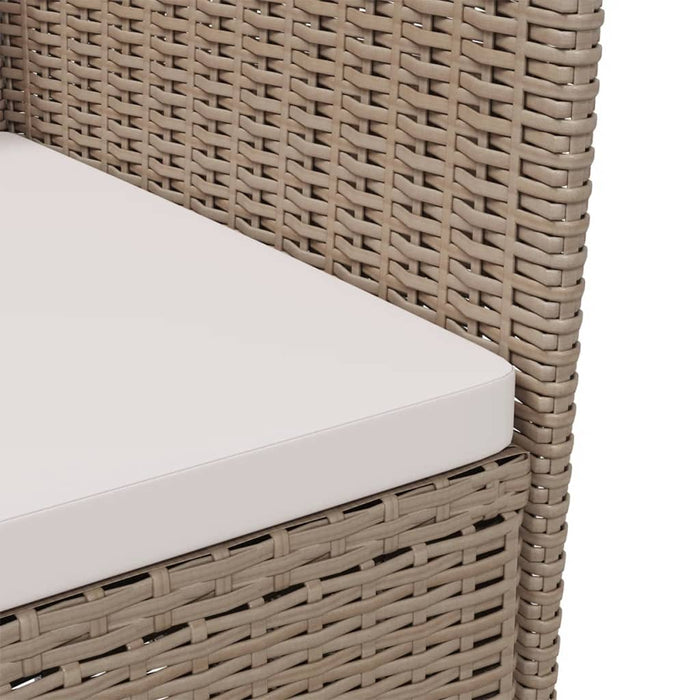 Sedie da Giardino con Cuscini 2 pz in Polyrattan Beige cod mxl 23196