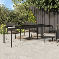 Tavolo Giardino Marrone 250x100x75cm VetroTemperato Polyrattan 316724