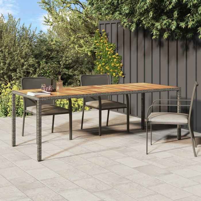 Tavolo da Giardino Grigio 250x100x75 cm in Polyrattan 316730