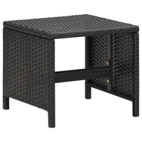 Sgabelli da Giardino 4 pz con Cuscini in Polyrattan Nero cod mxl 13975