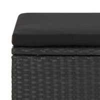 Sgabelli da Giardino 4 pz con Cuscini in Polyrattan Nero 316749