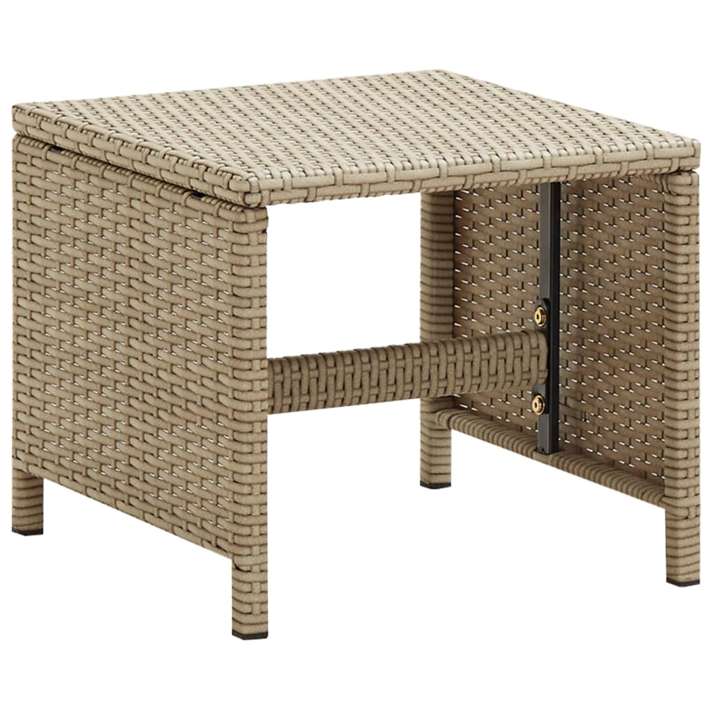 Sgabelli da Giardino 4 pz con Cuscini in Polyrattan Beige 316779