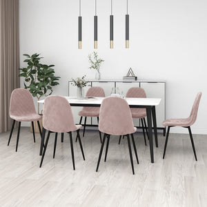 Sedie da Pranzo 6 pz Rosa in Vellutocod mxl 120836