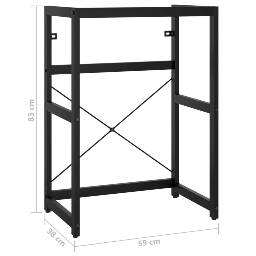 Struttura per Lavabo da Bagno Nera 59x38x83 cm in Ferro cod mxl 77290