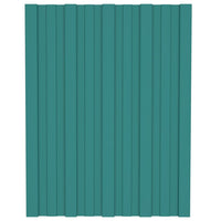 Pannelli da Tetto 12 pz in Acciaio Zincato Verde 60x45 cm 317187