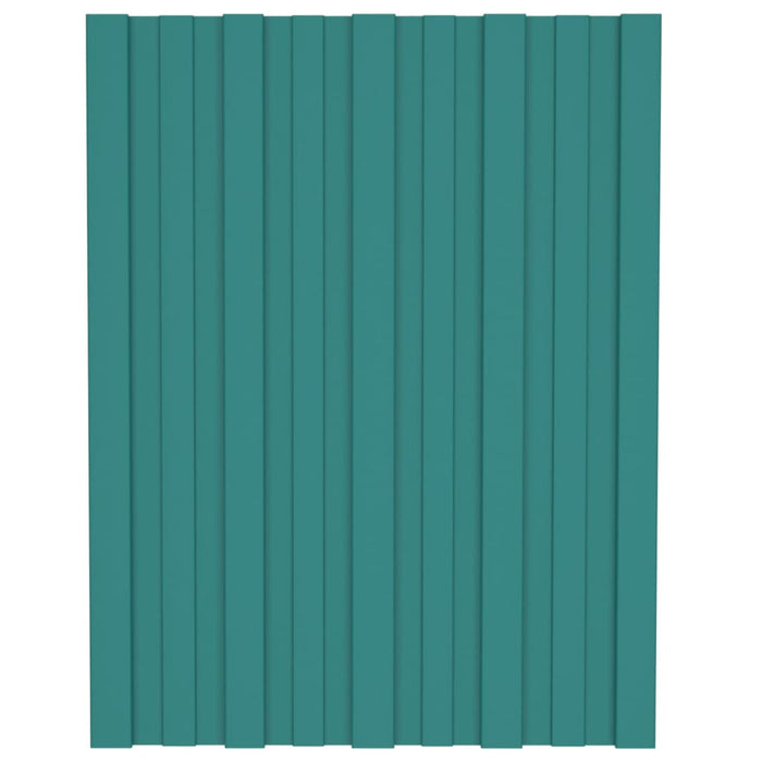 Pannelli da Tetto 12 pz in Acciaio Zincato Verde 60x45 cm 317187