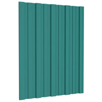 Pannelli da Tetto 12 pz in Acciaio Zincato Verde 60x45 cm 317187