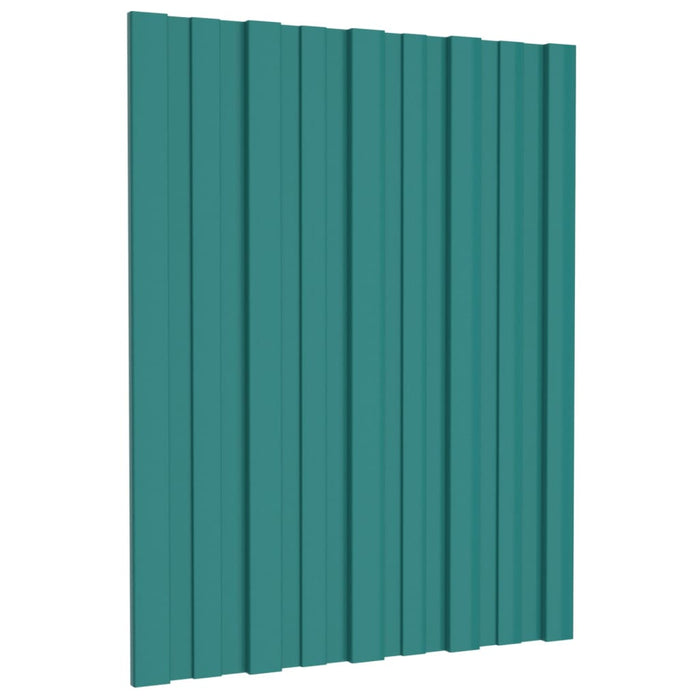 Pannelli da Tetto 36 pz in Acciaio Zincato Verde 60x45 cm cod mxl 39880