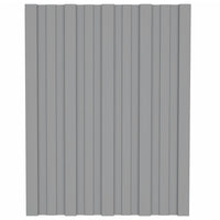 Pannelli da Tetto 36 pz in Acciaio Zincato Grigio 60x45 cm cod mxl 50933