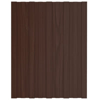 Pannelli da Tetto 36 pz in Acciaio Zincato Marrone 60x45 cm 317194