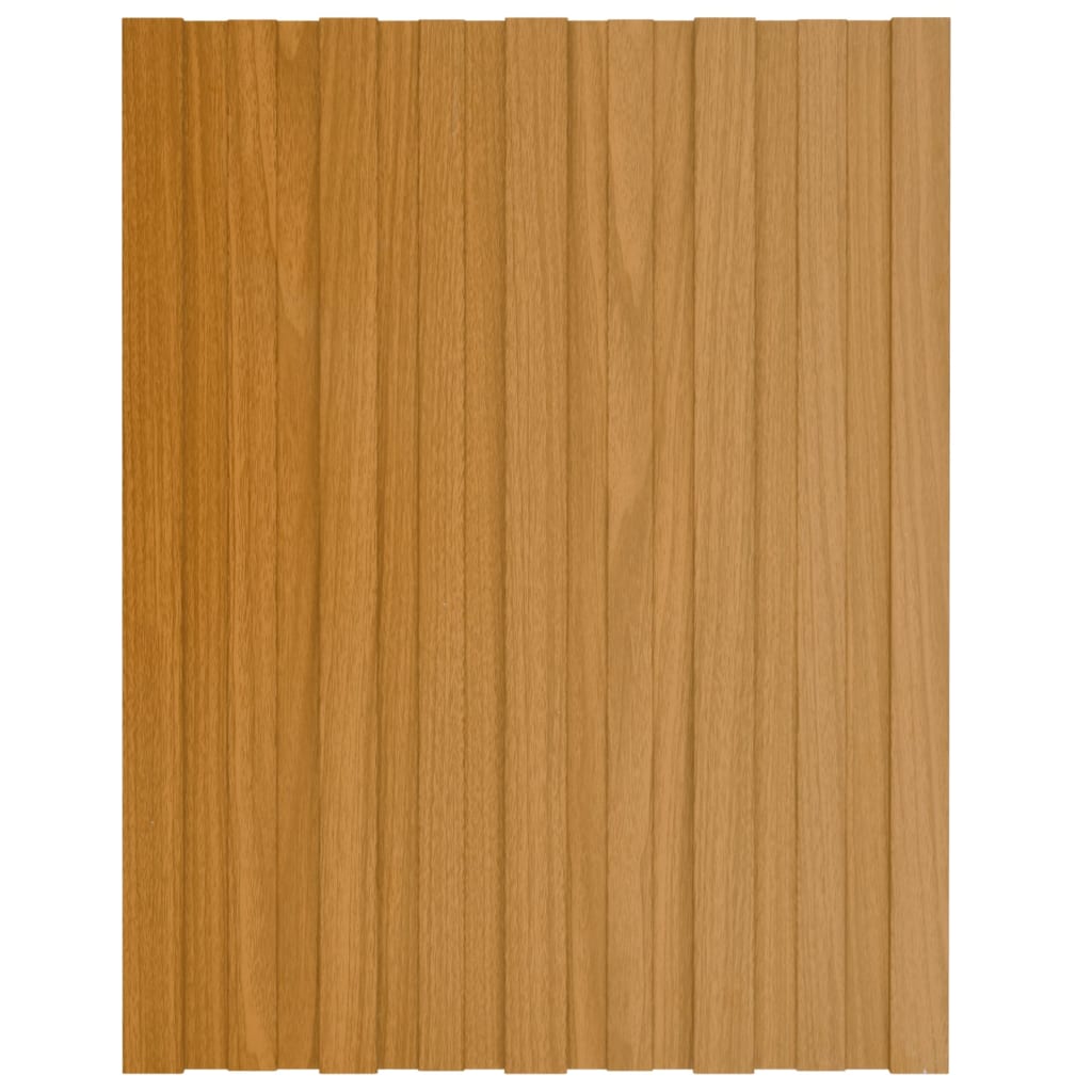 Pannelli da Tetto 12 pz Acciaio Zincato Legno Chiaro 60x45 cm cod mxl 60632