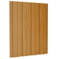 Pannelli da Tetto 36 pz Acciaio Zincato Legno Chiaro 60x45 cm