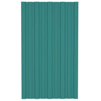 Pannelli da Tetto 12 pz in Acciaio Zincato Verde 80x45 cm 317199