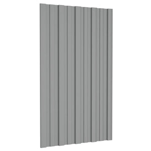 Pannelli da Tetto 36 pz in Acciaio Zincato Grigio 80x45 cm 317202