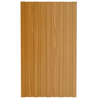 Pannelli da Tetto 12 pz Acciaio Zincato Legno Chiaro 80x45 cm 317207