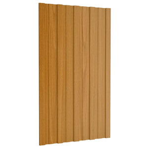 Pannelli da Tetto 12 pz Acciaio Zincato Legno Chiaro 80x45 cm 317207