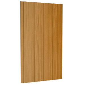 Pannelli da Tetto 12 pz Acciaio Zincato Legno Chiaro 80x45 cm 317207