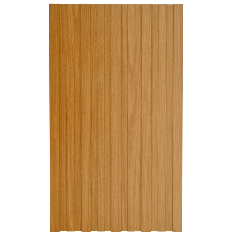 Pannelli da Tetto 36 pz Acciaio Zincato Legno Chiaro 80x45 cm 317208