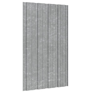 Pannelli da Tetto 12 pz in Acciaio Zincato Argento 80x45 cm 317209