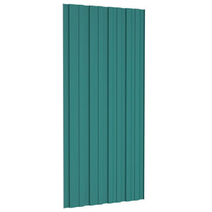 Pannelli da Tetto 12 pz in Acciaio Zincato Verdi 100x45 cm 317211