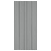 Pannelli da Tetto 36 pz in Acciaio Zincato Grigio 100x45 cm 317214