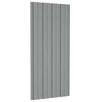 Pannelli da Tetto 36 pz in Acciaio Zincato Grigio 100x45 cm 317214