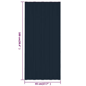 Pannelli da Tetto 36 pz in Acciaio Zincato Antracite 100x45 cm 317216