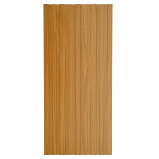 Pannelli da Tetto 12 pz Acciaio Zincato Legno Chiaro 100x45 cm