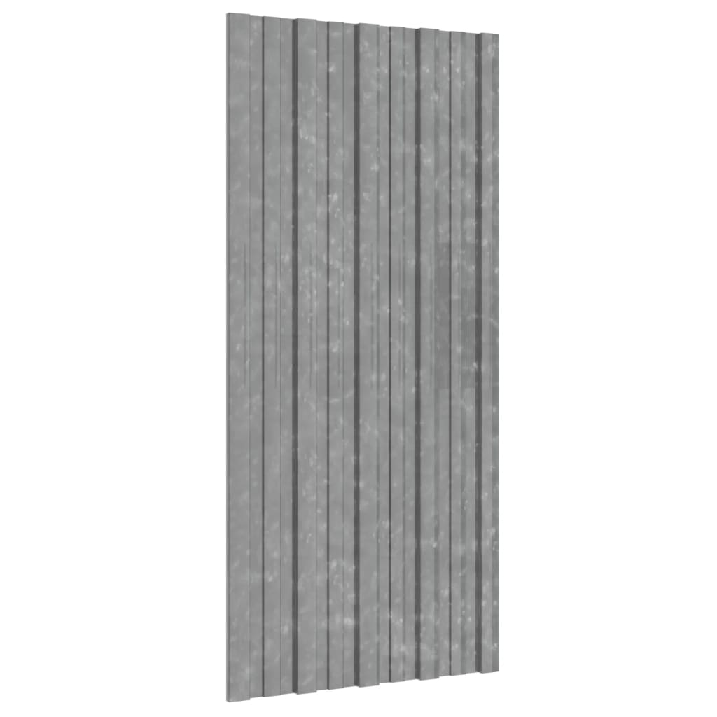 Pannelli da Tetto 12 pz in Acciaio Zincato Argento 100x45 cm 317221