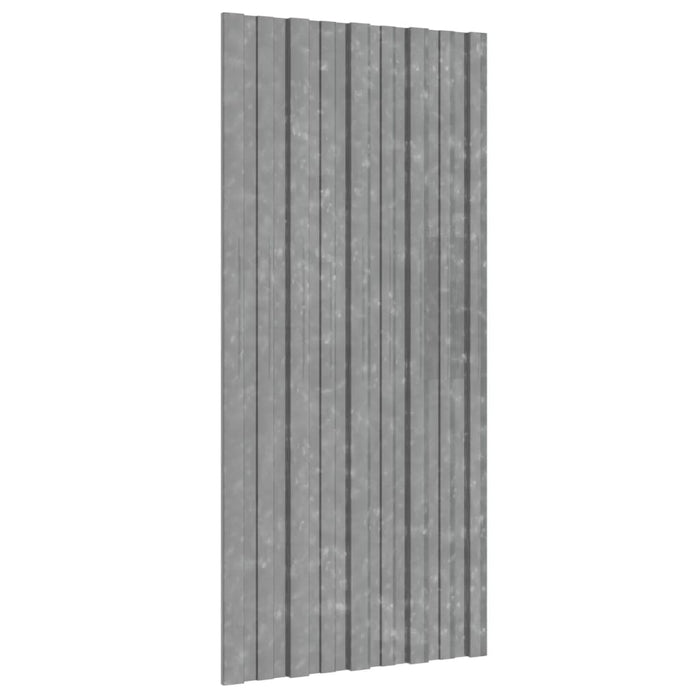 Pannelli da Tetto 12 pz in Acciaio Zincato Argento 100x45 cm 317221