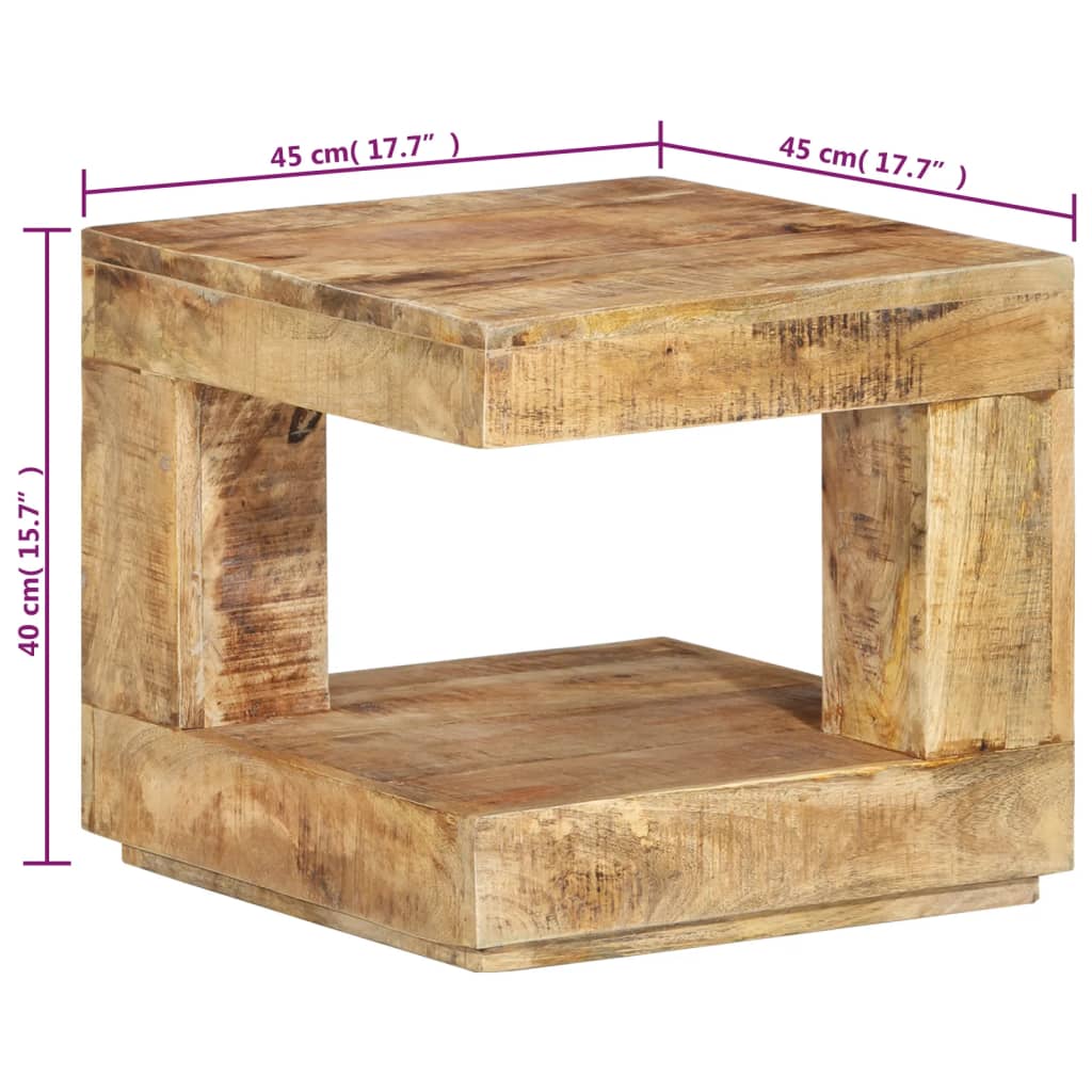 Tavolino da Salotto 45x45x40 cm in Legno Massello di Mango cod mxl 23046