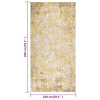 Tappeto da Esterni a Tessitura Piatta 100x200 cm Giallo  cod mxl 62483