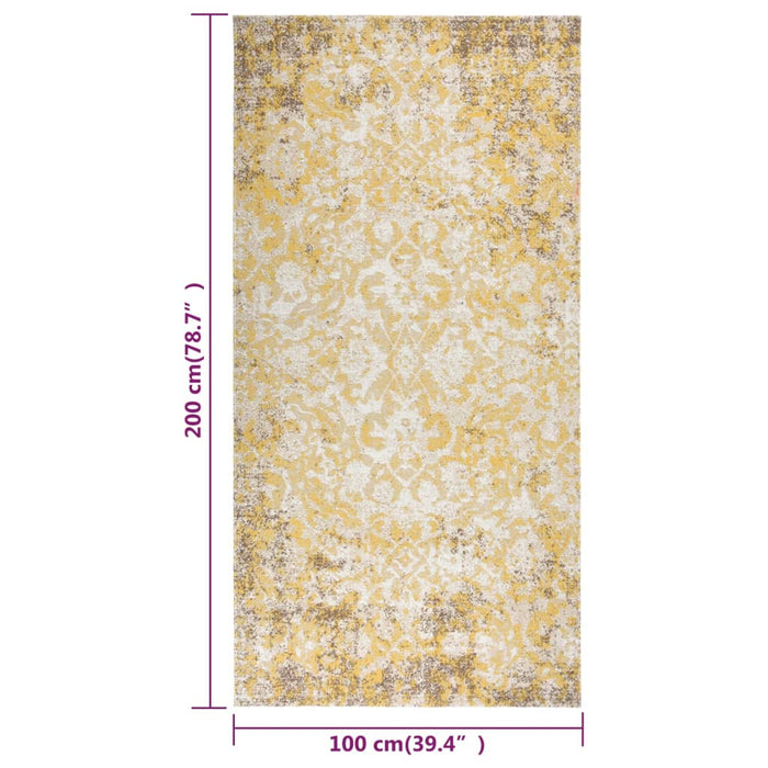 Tappeto da Esterni a Tessitura Piatta 100x200 cm Giallo  cod mxl 62483